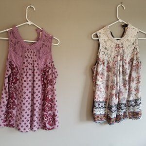 2 Sleeveless Blouses
